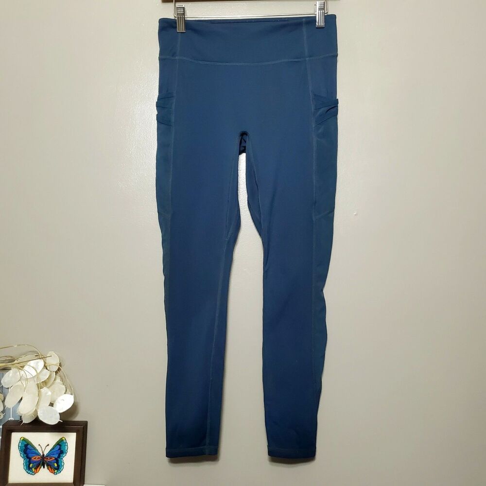 Fabletics Teal-Blue High-Rise Pocket Leggings
